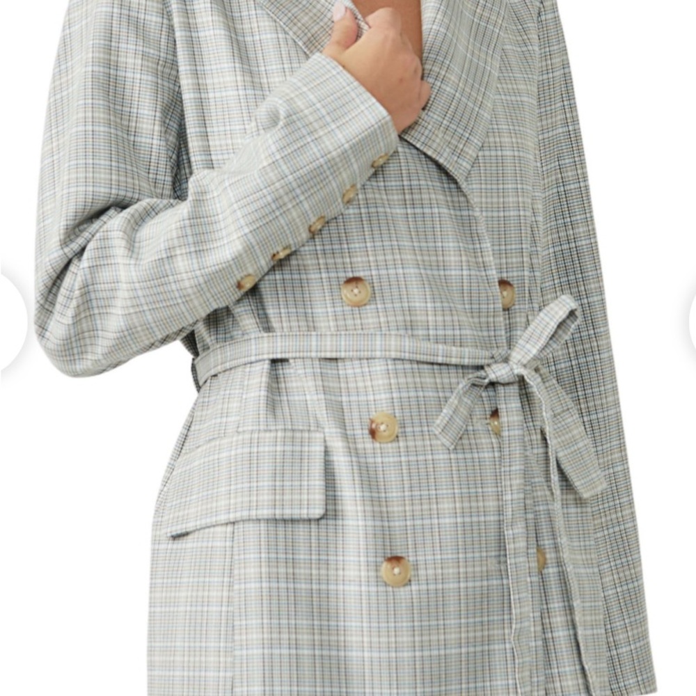 Free People Gray Blazer with Belted Waist